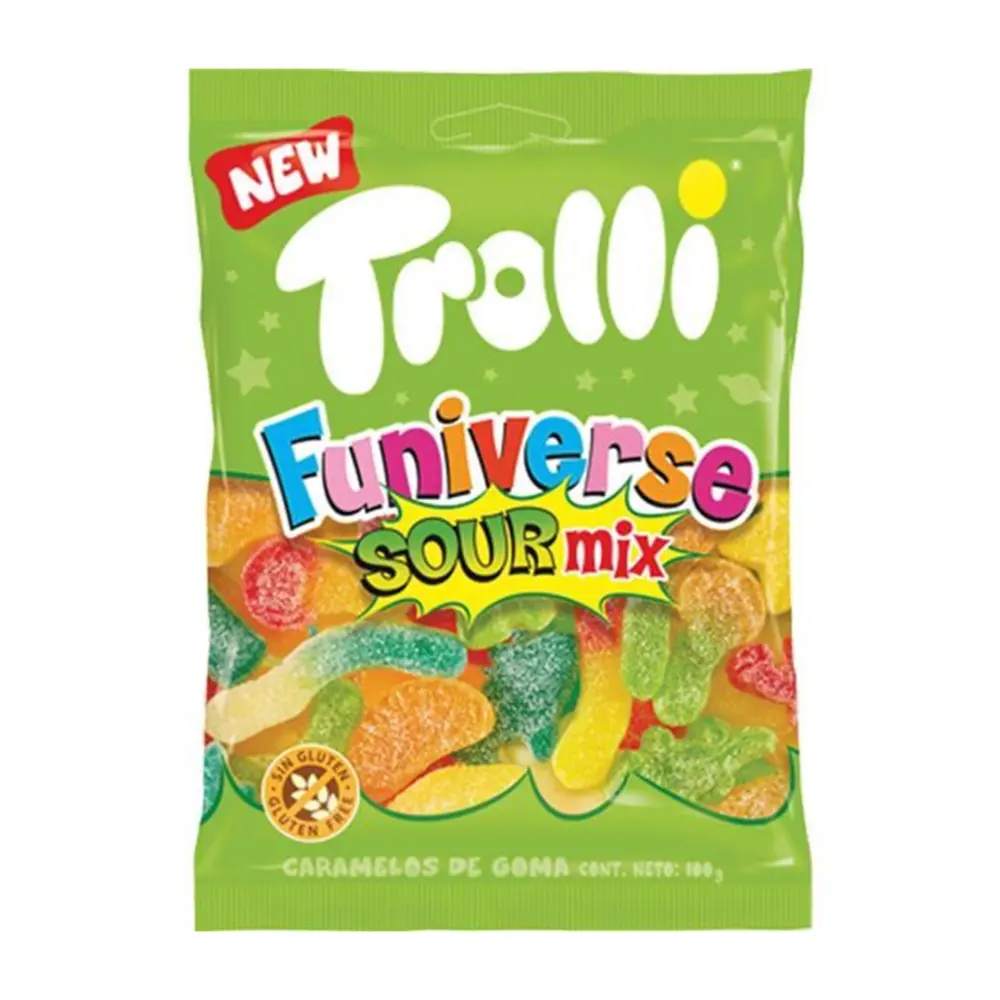 Kẹo Dẻo Vũ Trụ Vui Nhộn - Chua, Funiverse Sour Mix (100g) - TROLLI