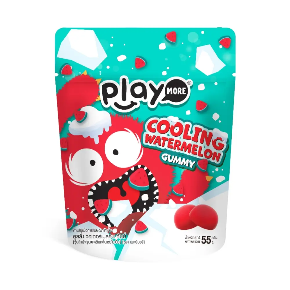 Kẹo Dẻo Hương Dưa Hấu Mát Lạnh, Cooling Watermelon Gummy (55g) - PLAYMORE