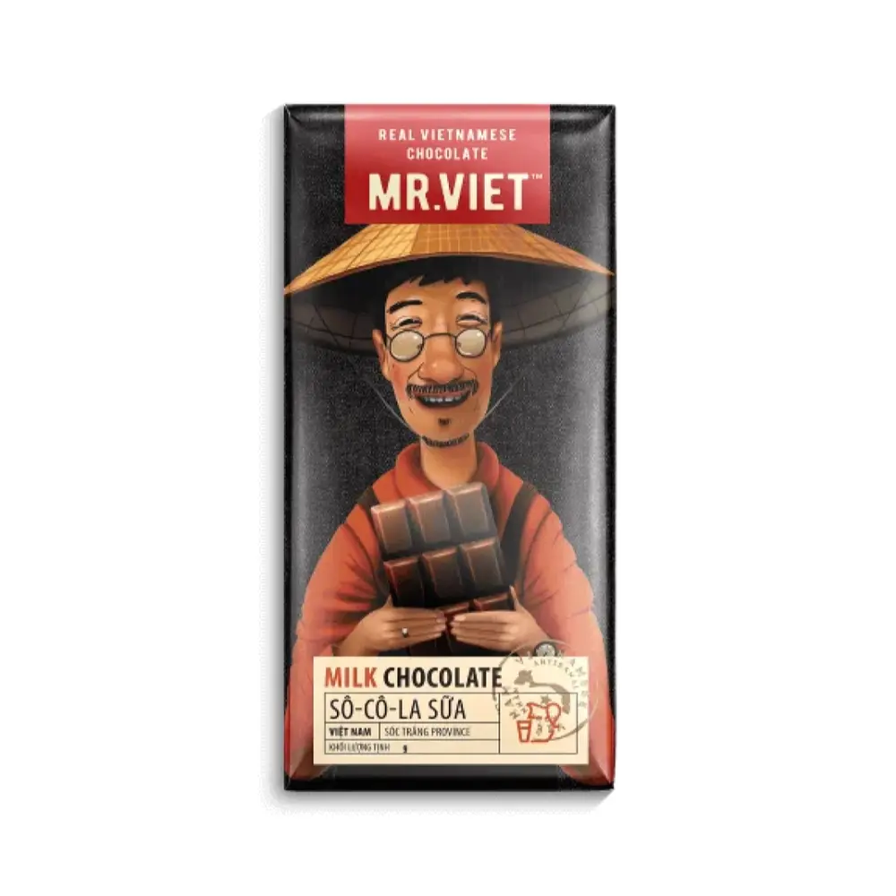 Socola Sữa Sóc Trăng, Milk Chocolate, 1.06 oz (30g) - MR. VIET