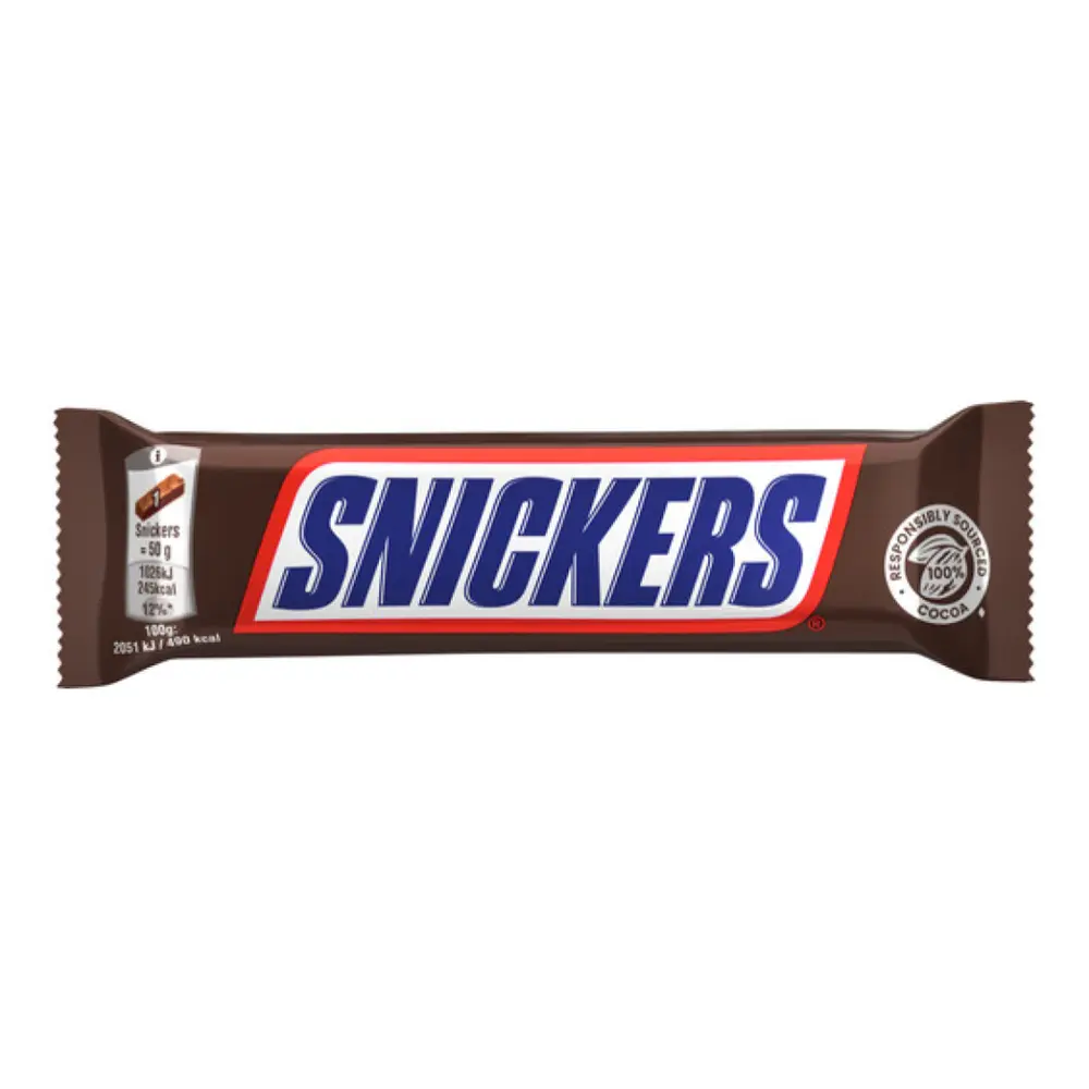 Socola Nhân Caramel Đậu Phộng, Snickers, Chocolate Bar (50g) - MARS