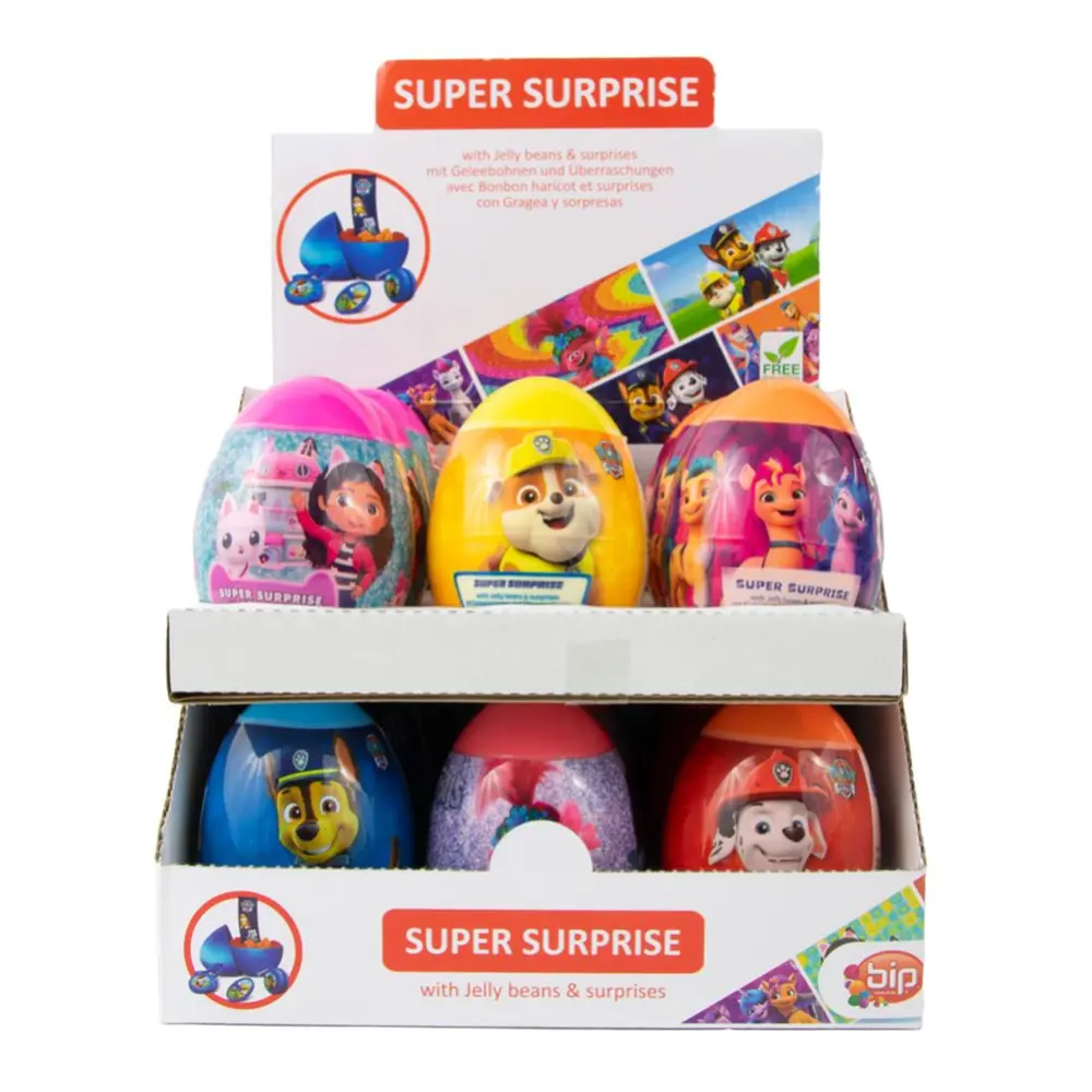 Kẹo Hạt Đậu & Đồ Chơi, Paw Patrol, Super Surprise Egg with Jelly Beans & Surprises (10g) - BIP