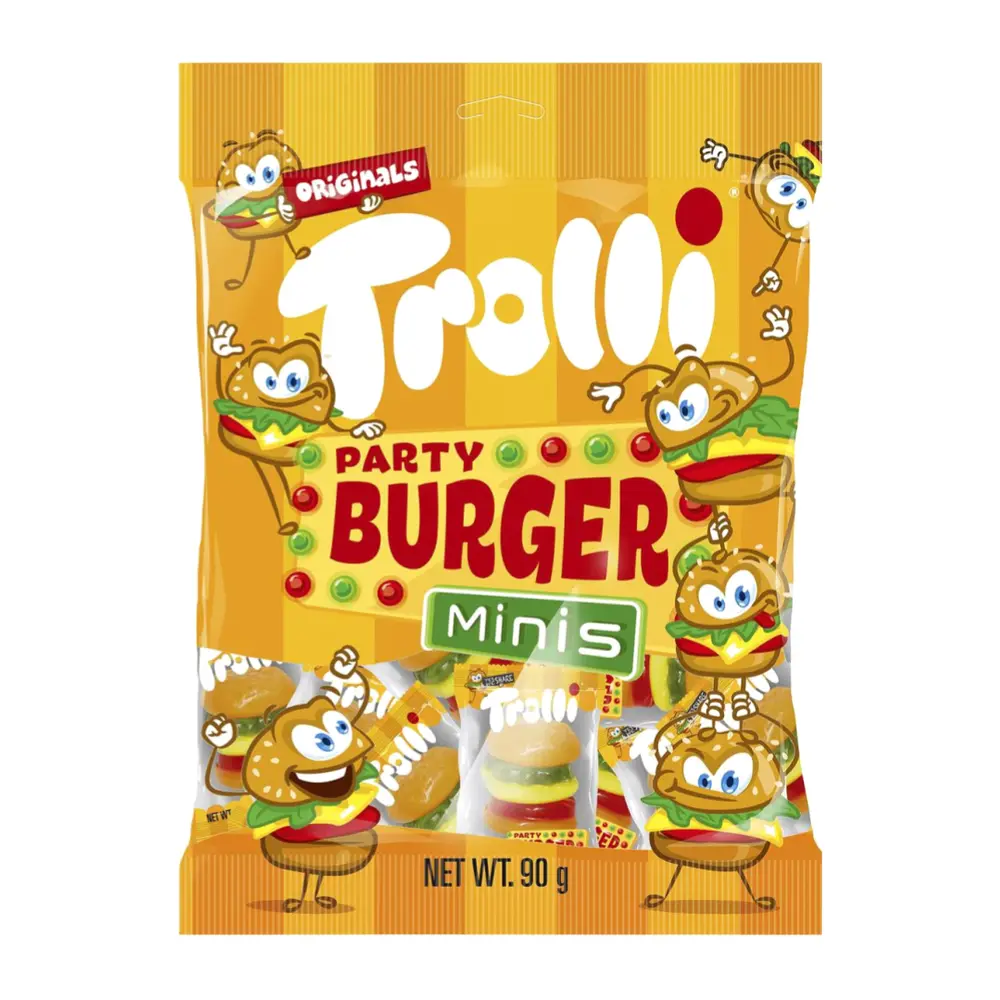 Kẹo Dẻo Hình Hamburger, Party Burger Minis (90g) - TROLLI