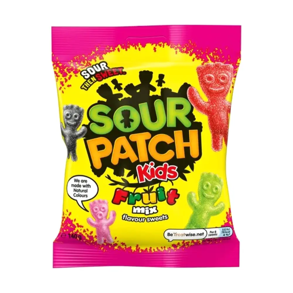 Kẹo Dẻo Chua Vị Trái Cây Hỗn Hợp, Sour Patch Kids, Fruit Mix Flavour Sweets (130g) - MONDELEZ INTERNATIONAL