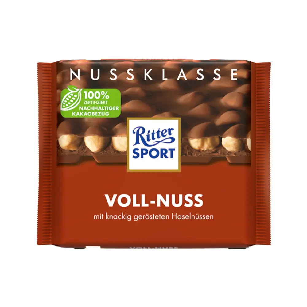 Socola Sữa Hạt Phỉ, Nussklasse, Voll-Nuss (100g) - RITTER SPORT