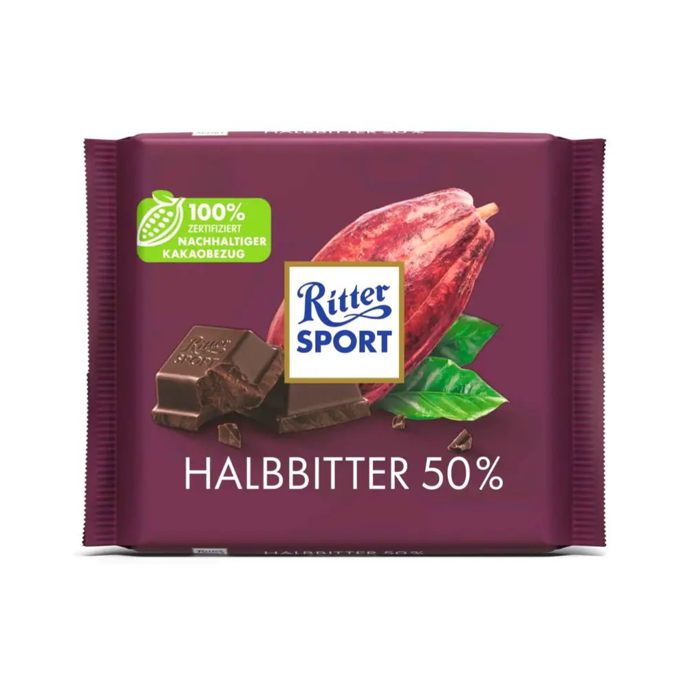 Socola Đắng, Halbbitter 50% (100g) - RITTER SPORT