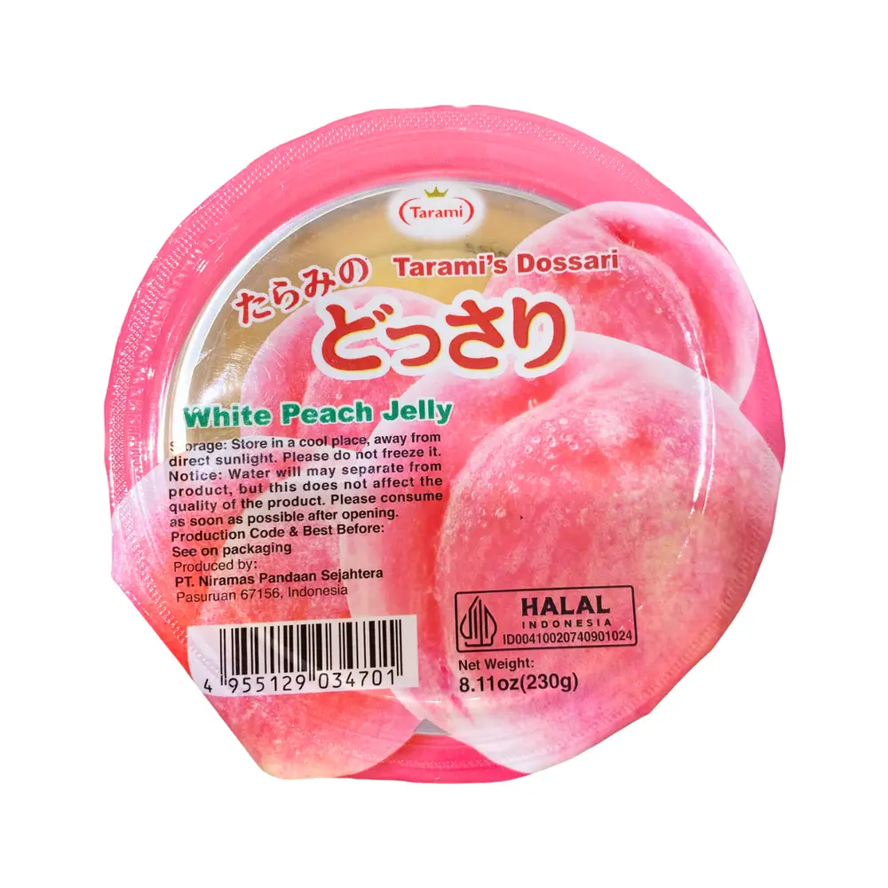 Thạch Đào Trắng, Tarami`s Dossari, White Peach Jelly, 8.11 oz (230g) - TARAMI