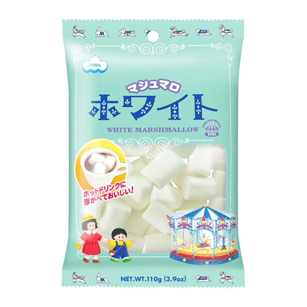 Kẹo Xốp Marshmallow, White Marshmallow. 3.9 oz (110g) - EIWA