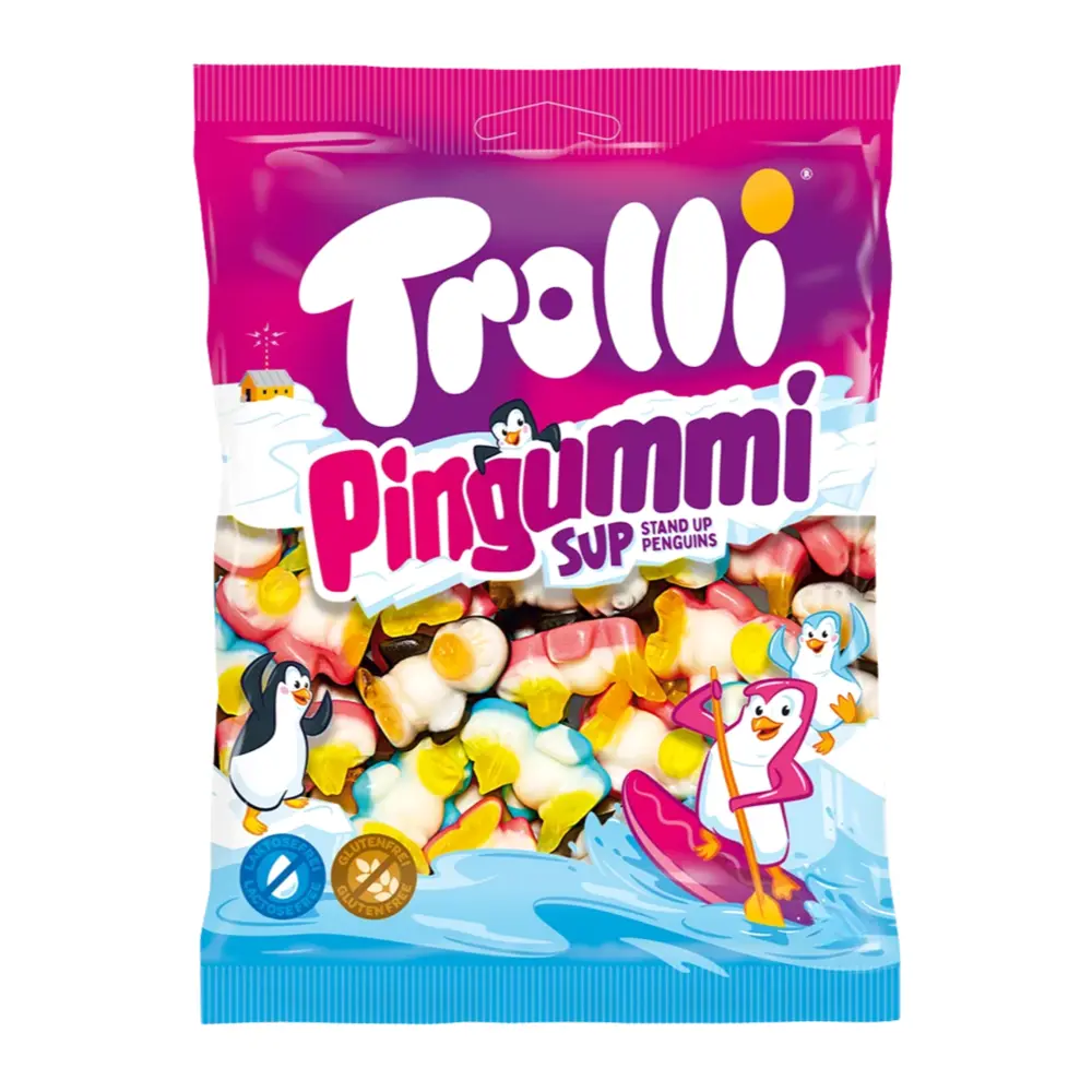 Kẹo Dẻo Hình Chim Cánh Cụt, Pingummi Sup, Stand Up Penguins (100g) - TROLLI