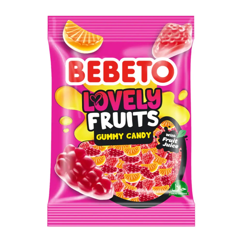 Kẹo Dẻo Trái Cây Hỗn Hợp, Lovely Fruits Gummy Candy (80g) - BEBETO