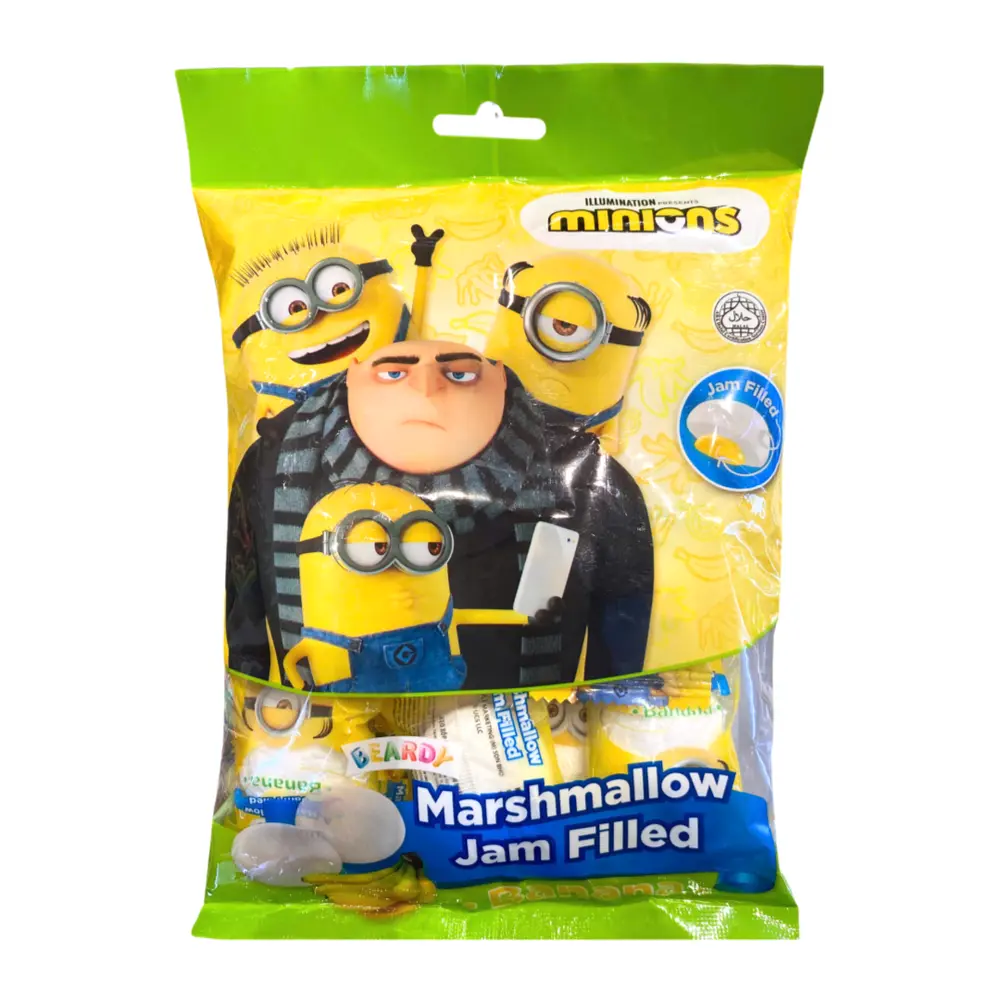 Kẹo Xốp Marshmallow Nhân Chuối, Marshmallow Jam Filled, Banana (90g) - YLF FOOD INDUSTRIES