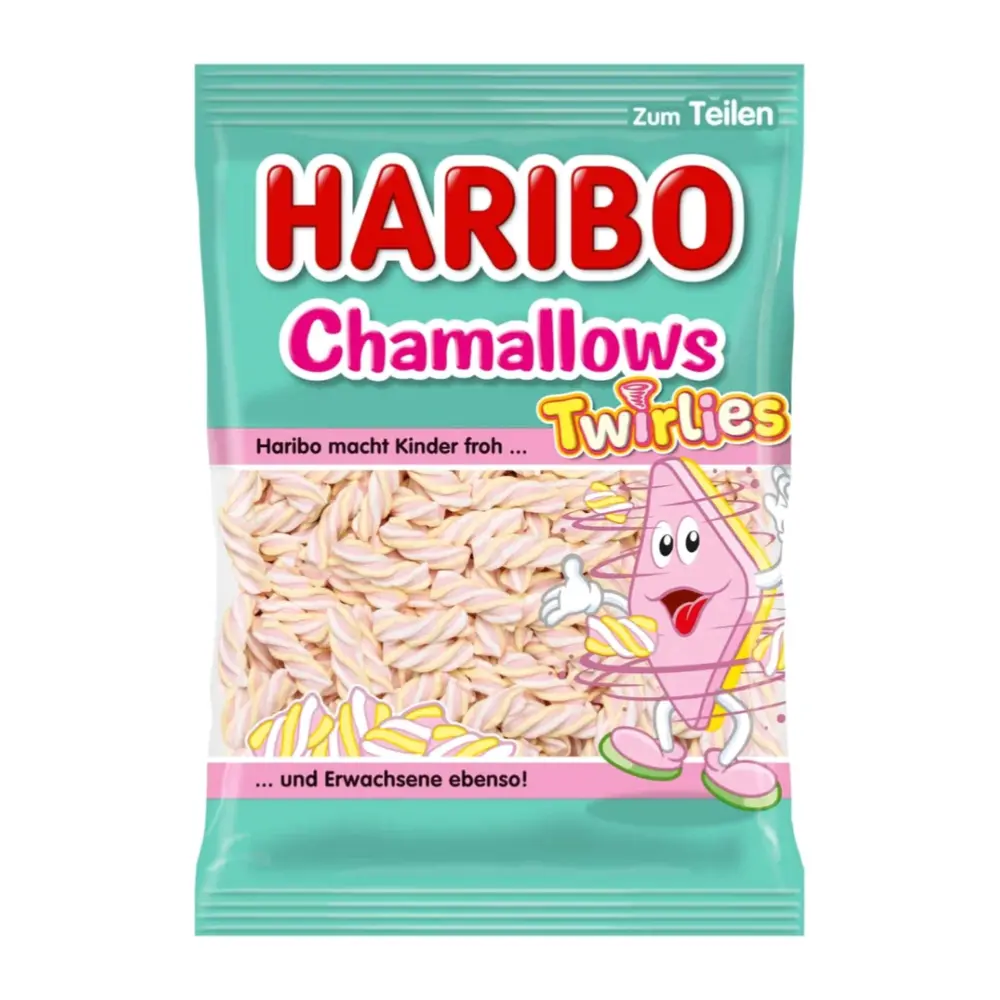 Kẹo Xốp Marshmallow Xoắn, Chamallows, Twirlies (200g) - HARIBO