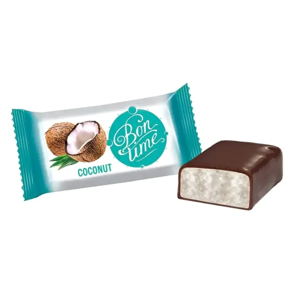 Kẹo Phủ Socola Nhân Dừa, Bon Time, Chocolate Glazed Candies with Coconut Filling (500g) - KDV GROUP