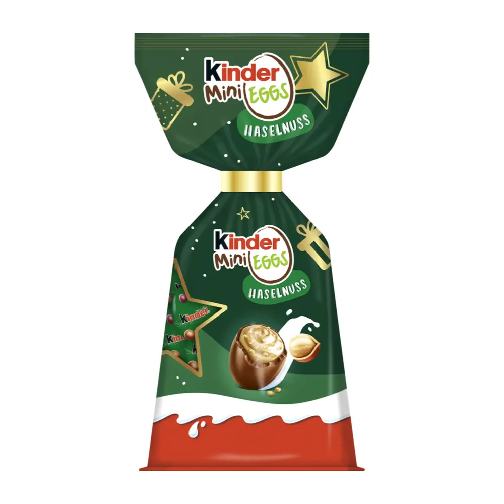 Socola Trứng Nhân Kem Hạt Dẻ, Mini Eggs, Hazelnut Chocolate, 15 Viên (85g) - KINDER