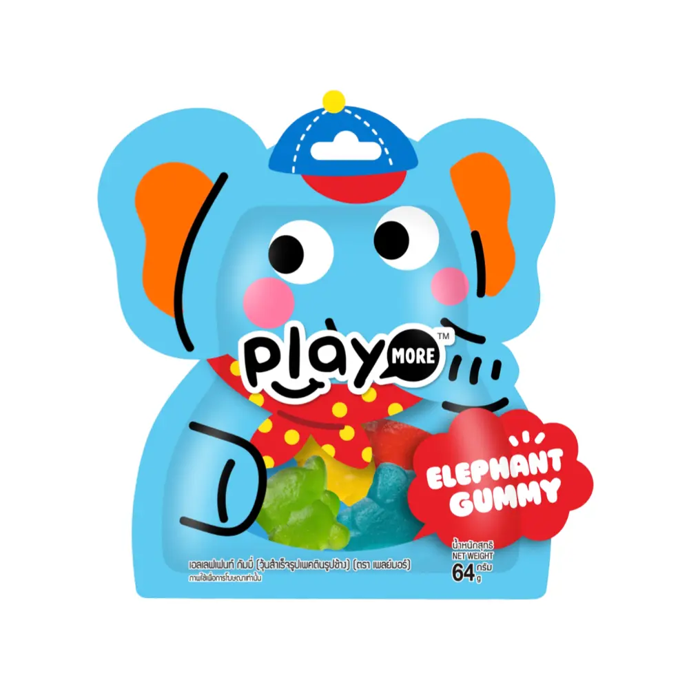 Kẹo Dẻo Hình Con Voi, Elephant Gummy (64g) - PLAYMORE
