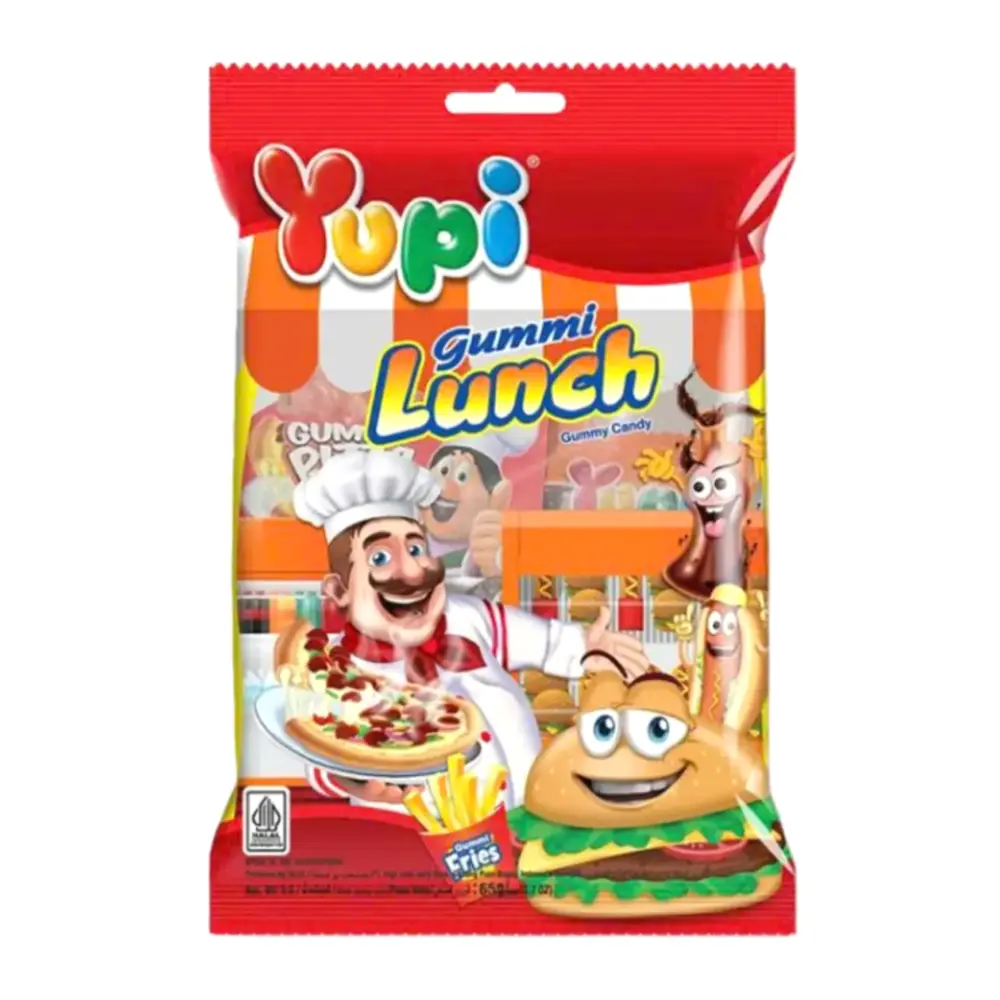 Kẹo Dẻo Hình Thức Ăn Nhanh, Gummi Lunch Gummy Candy (65g) - YUPI