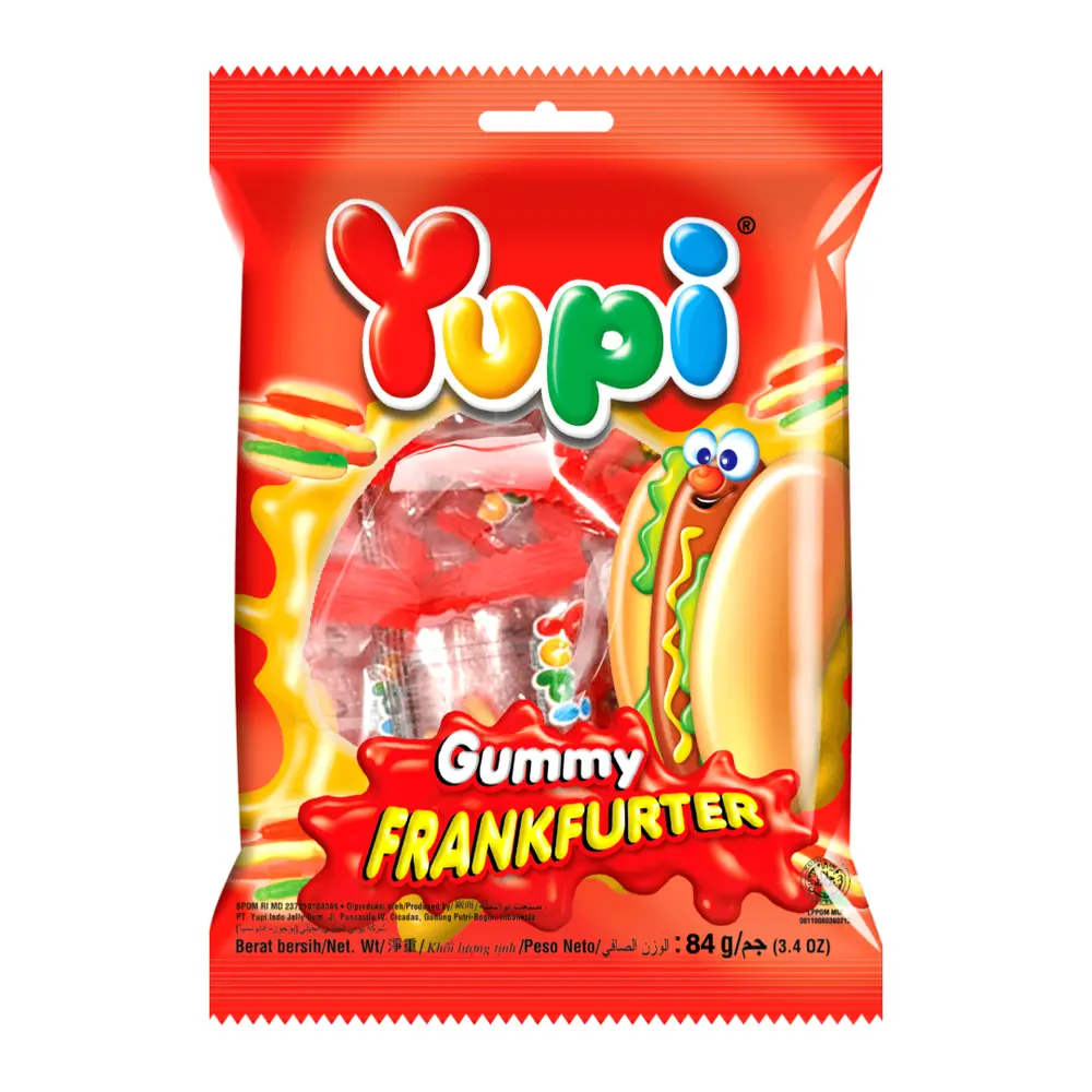 Kẹo Dẻo Hình Hot Dog, Gummi Frankfurter Gummy Candy (84g) - YUPI