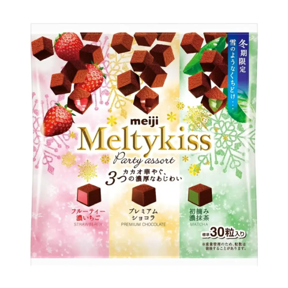 Socola Tươi Tổng Hợp 3 Vị, Meltykiss, Party Assort, 30 Viên (122g) - MEIJI