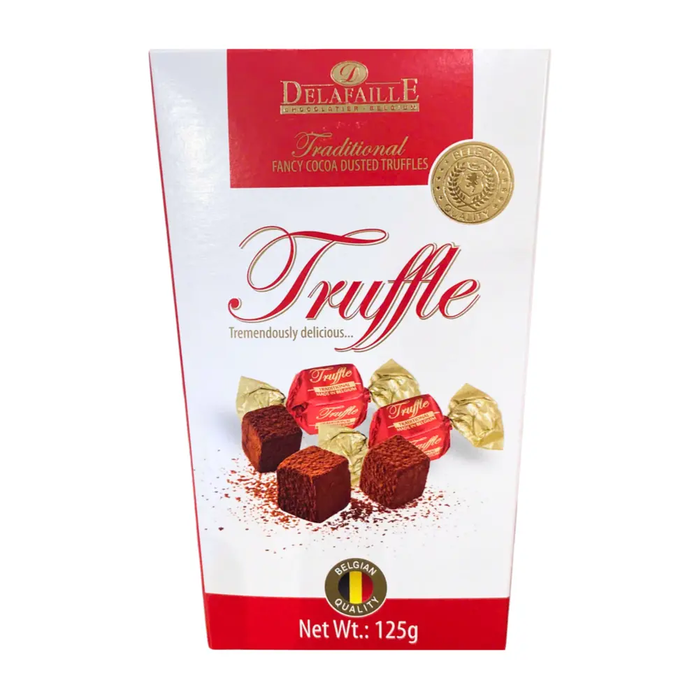 Socola Truyền Thống Phủ Cacao, Traditional, Fancy Cocoa Dusted Truffles (125g) - DELAFAILLE