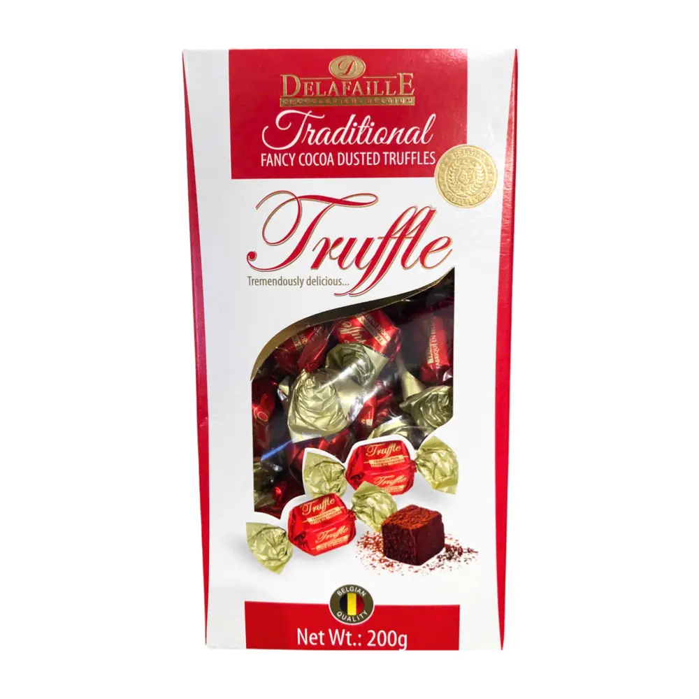 Socola Truyền Thống Phủ Cacao, Traditional, Fancy Cocoa Dusted Truffles (200g) - DELAFAILLE
