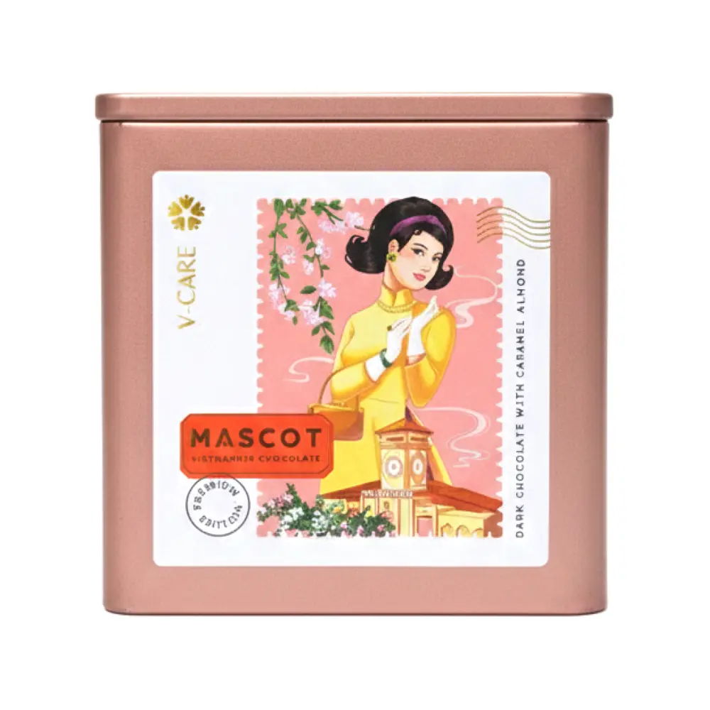 Socola Đắng Bọc Hạnh Nhân Caramen, Dark Chocolate with Caramel Almond (110g) - MASCOT