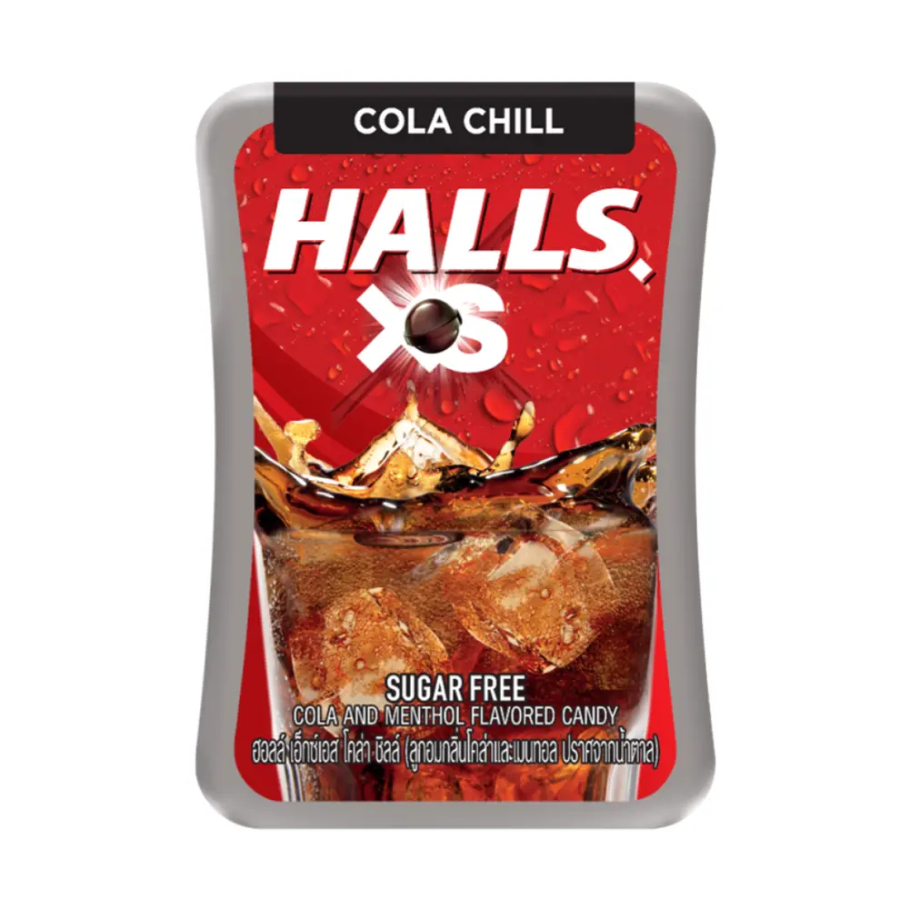 Kẹo Ngậm Không Đường Vị Cola Chill, Cola & Menthol Flavored Candy, Sugar Free (12g) - HALLS XS