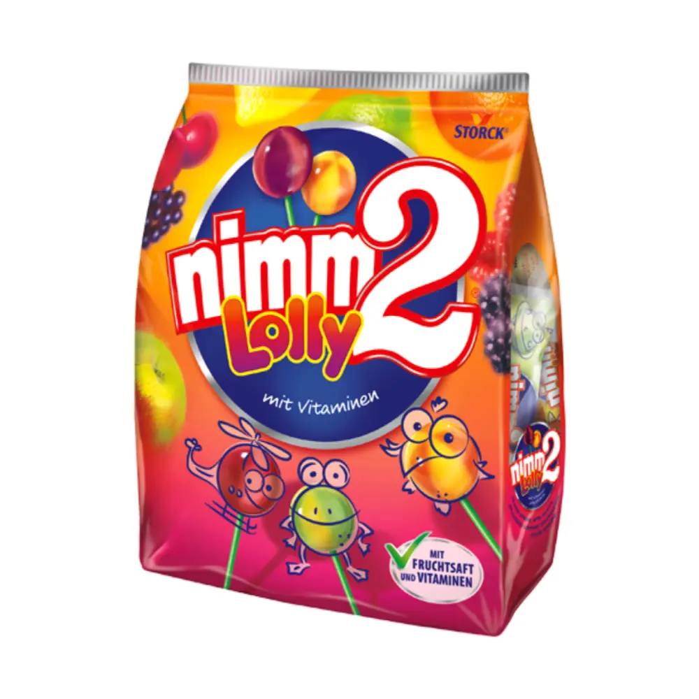 Kẹo Mút Trái Cây, Nimm2 Lolly, with Vitamins (80g) - STORCK