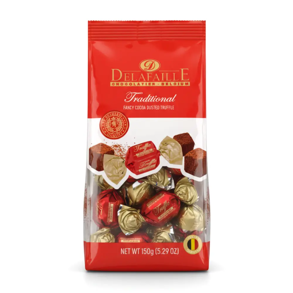 Socola Truyền Thống Phủ Cacao, Traditional, Fancy Cocoa Dusted Truffles, 5.29 oz (150g) - DELAFAILLE