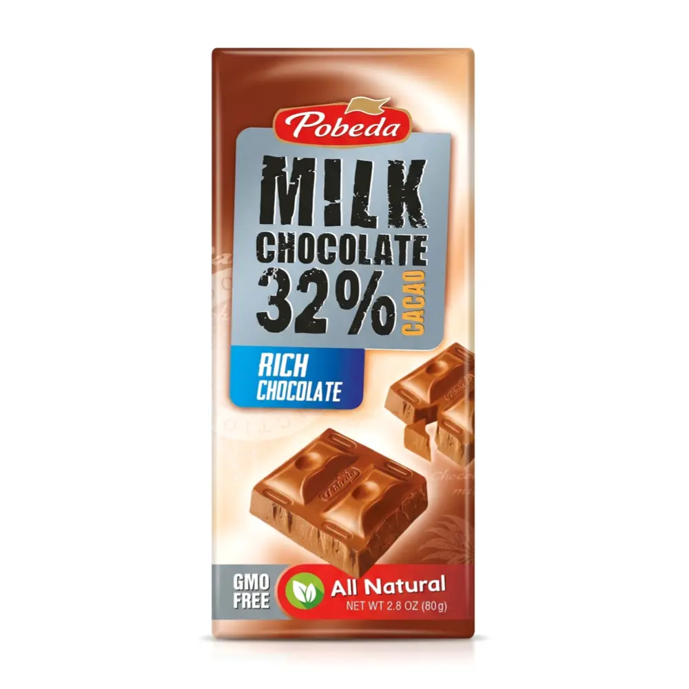 Socola Sữa, Milk Chocolate 32% Cacao, 2.8 oz (80g) - POBEDA
