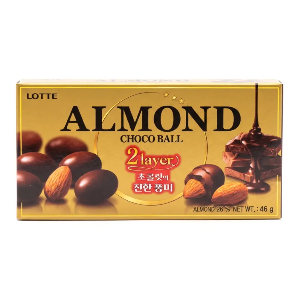 Socola Bọc Hạnh Nhân, Almond Choco Ball, 2 Layer (46g) - LOTTE