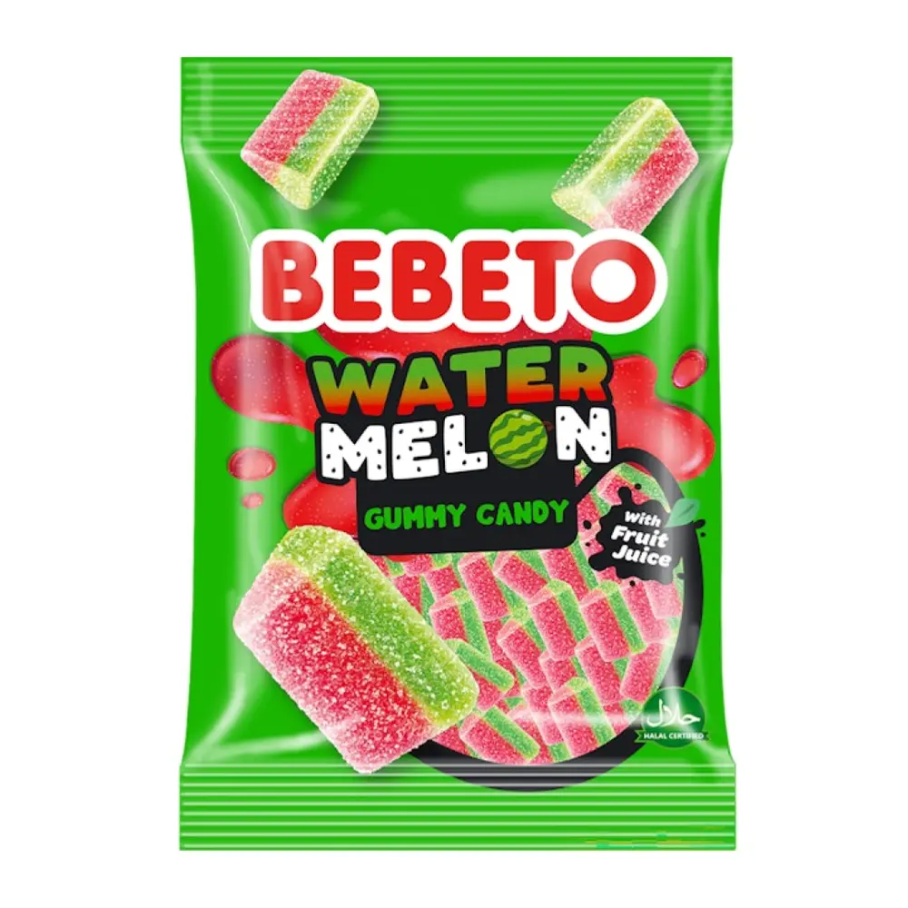 Kẹo Dẻo Dưa Hấu, Watermelon Gummy Candy (80g) - BEBETO