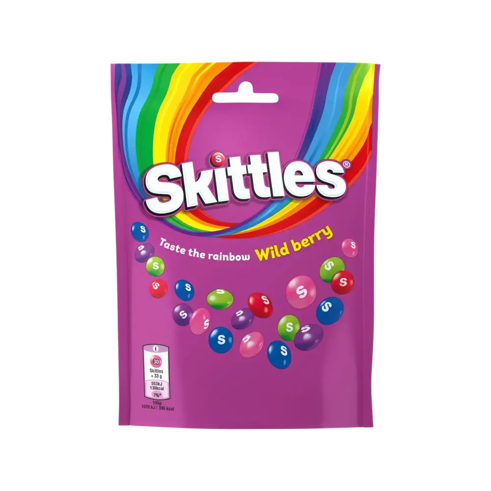 Kẹo Quả Mọng Màu Sắc Cầu Vồng, Rainbow Candy, Wild Berry (152g) - SKITTLES