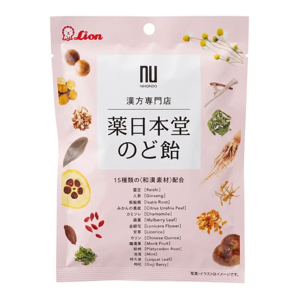 Kẹo Ngậm Thảo Dược, Yakunihondo Herbal Throat Lozenges (63g) - LION