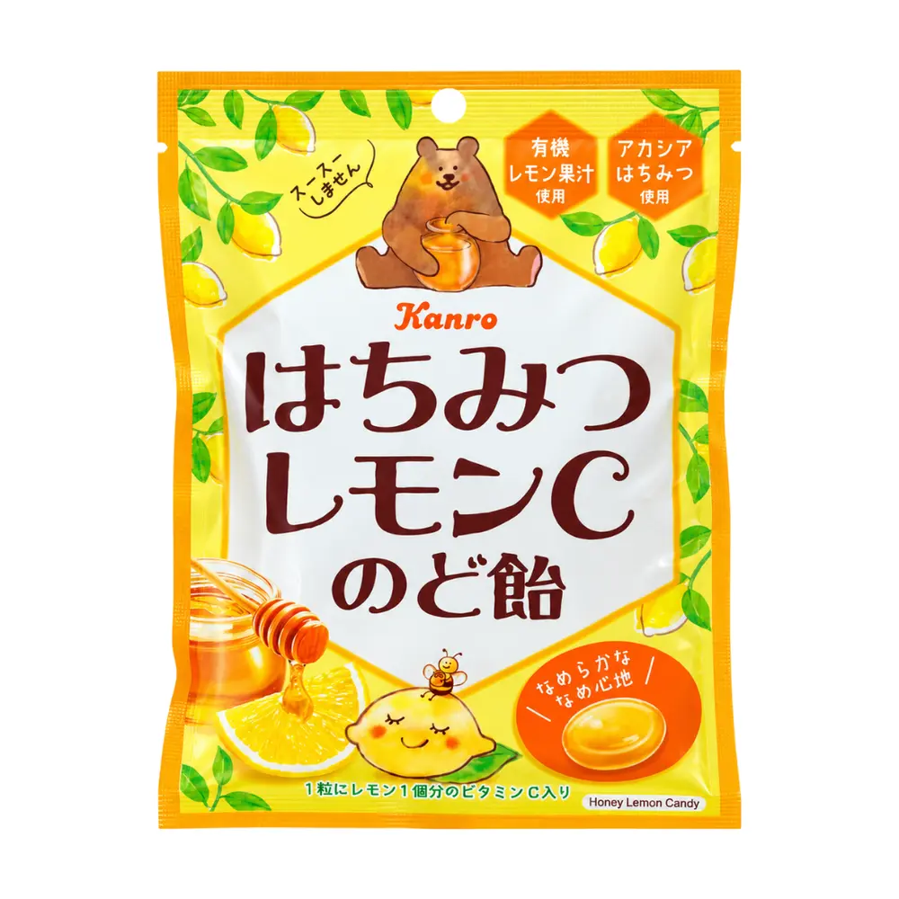 Kẹo Ngậm Chanh Mật Ong, Honey Lemon C Throat Lozenges (75g) - KANRO