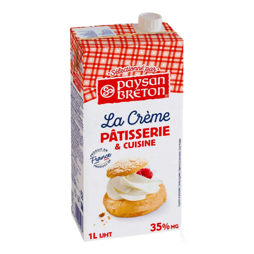 Kem Sữa, La Crème, Patisserie & Cuisine, UHT Whipping Cream, 35% (1L) - PAYSAN BRETON