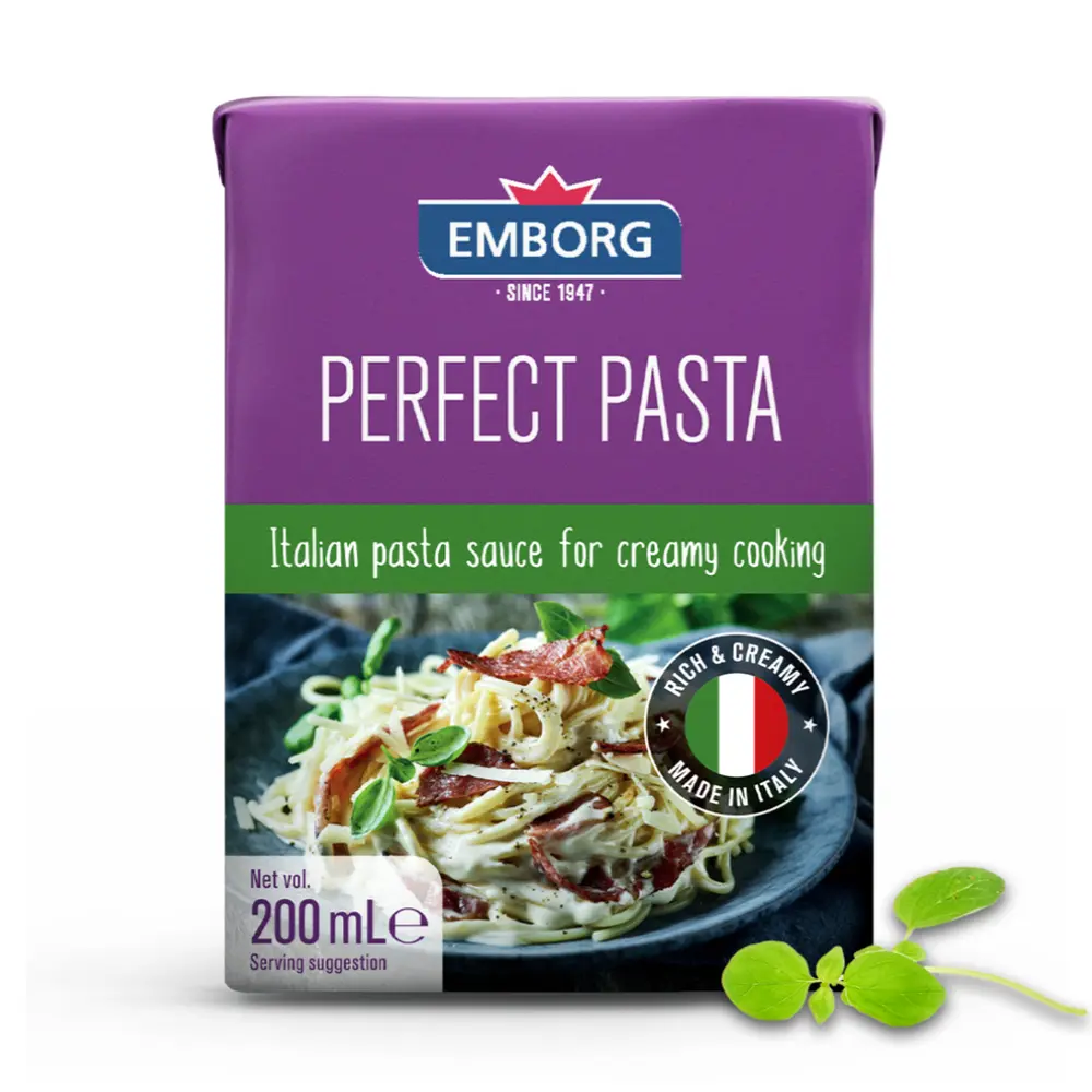 Kem Nấu Mì Ý, Perfect Pasta, Italian Pasta Sauce for Creamy Cooking (200ml) - EMBORG