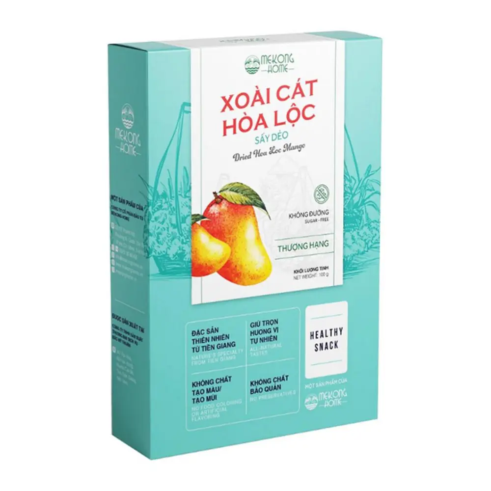 Xoài Cát Hòa Lộc Sấy Dẻo, Dried Hoa Loc Mango (100g) - MEKONG HOME
