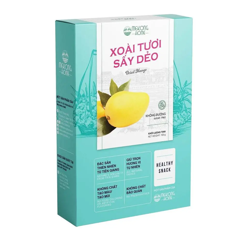 Xoài Tươi Sấy Dẻo, Dried Mango (100g) - MEKONG HOME