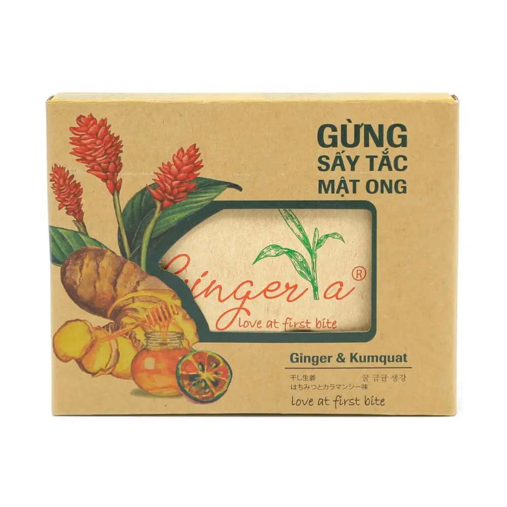 Gừng Sấy Tắc Mật Ong, Dried Ginger with Honey & Kumquat (40g) - NAM XANH