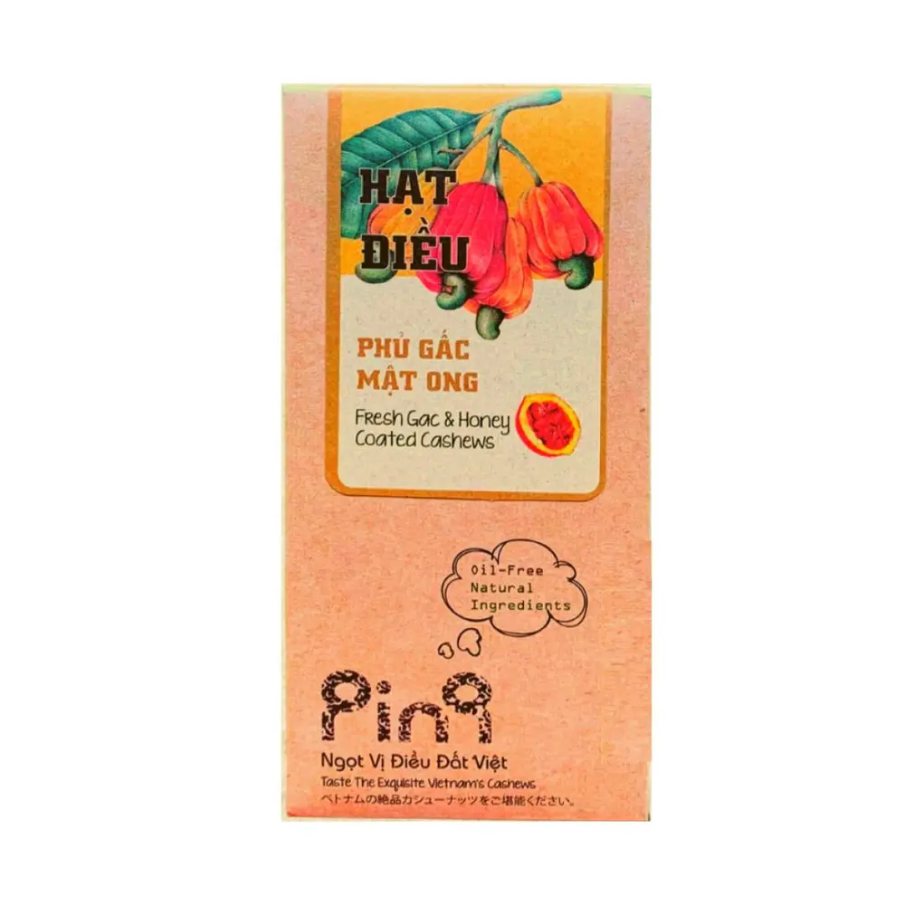 Hạt Điều Phủ Gấc Mật Ong, Fresh Gac & Honey Coated Cashew Nuts (50g) - NAM XANH