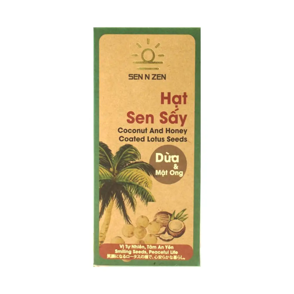 Hạt Sen Sấy Dừa Mật Ong, Coconut & Honey Coated Lotus Seeds (40g) - NAM XANH