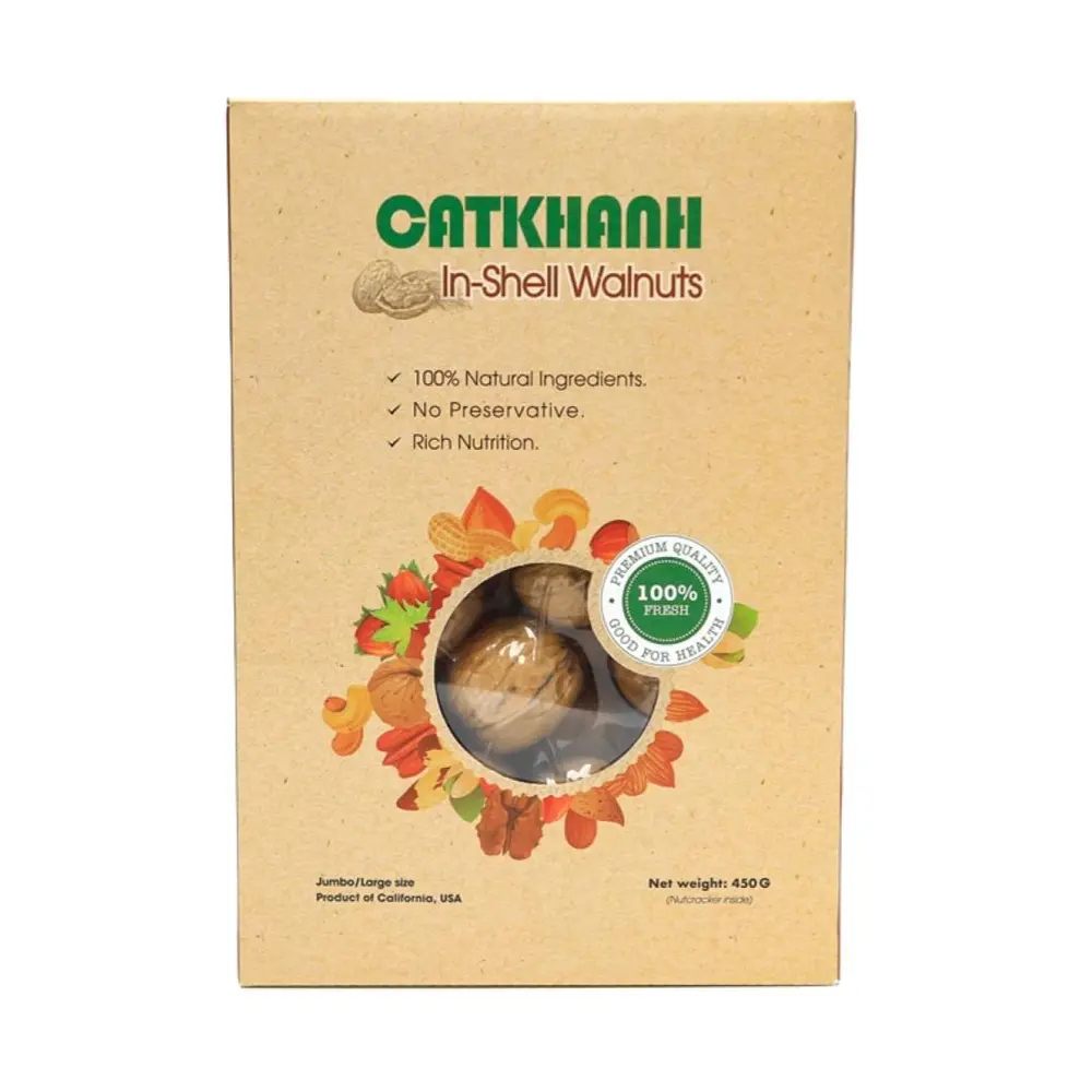Quả Óc Chó Nguyên Vỏ, In-shell Walnuts (450g) - CAT KHANH