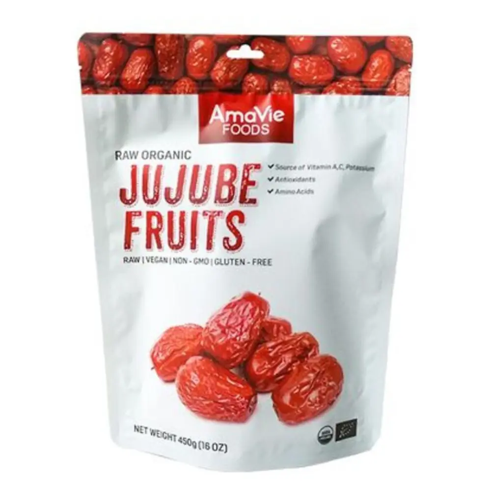 Táo Đỏ Hữu Cơ, Raw Organic Jujube Fruits, 16 oz (450g) - AMAVIE FOODS