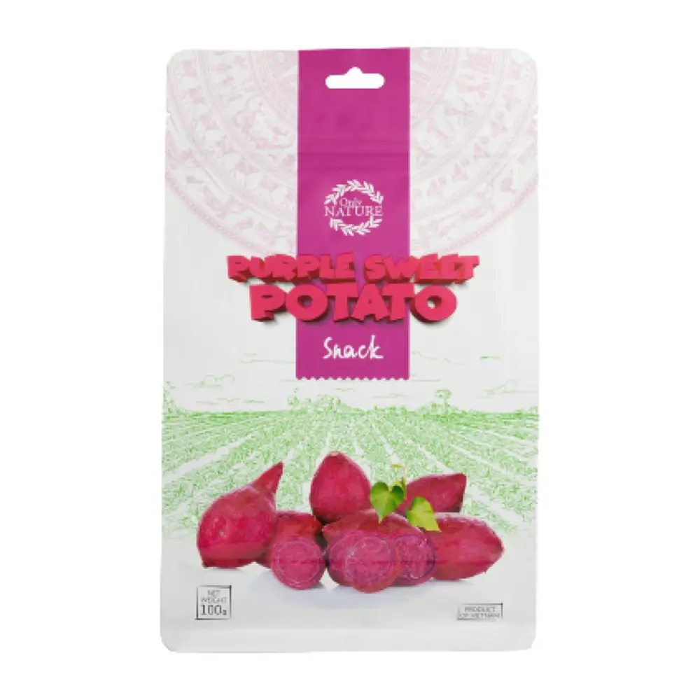 Khoai Lang Tím Sấy, Purple Sweet Potato Snacks (100g) - ONLY NATURE