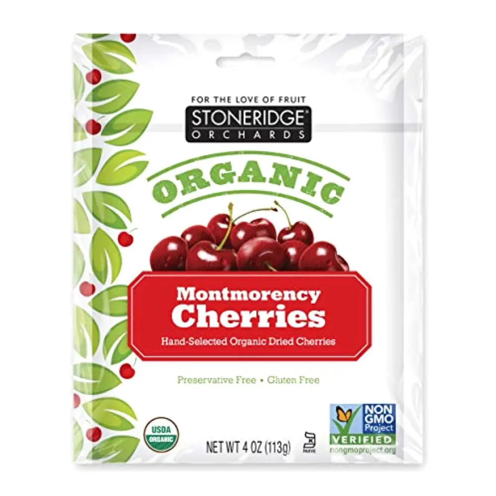 Anh Đào Montmorency Sấy Khô Hữu Cơ, Organic Montmorency Cherries, 4 oz (113g) - STONERIDGE ORCHARDS
