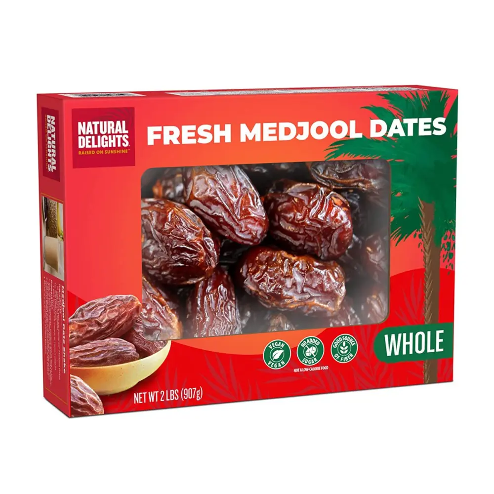 Chà Là Mỹ Nguyên Trái, Whole Medjool Dates, 2.2 lbs (1kg) - NATURAL DELIGHTS
