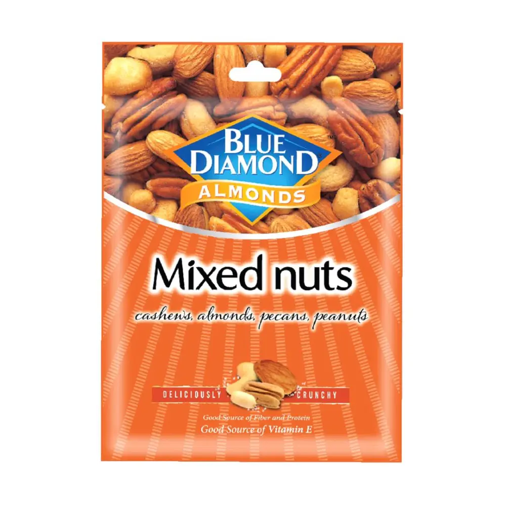 Hỗn Hợp Hạt Rang, Mixed Nuts, Cashews, Almonds, Pecans, Peanuts (30g) - BLUE DIAMOND ALMONDS