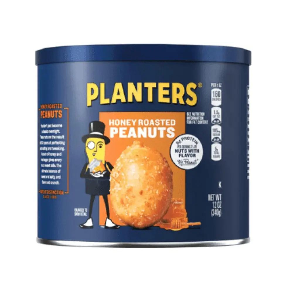 Đậu Phộng Tẩm Mật Ong, Honey Roasted Peanuts, 12 oz (340g) - PLANTERS
