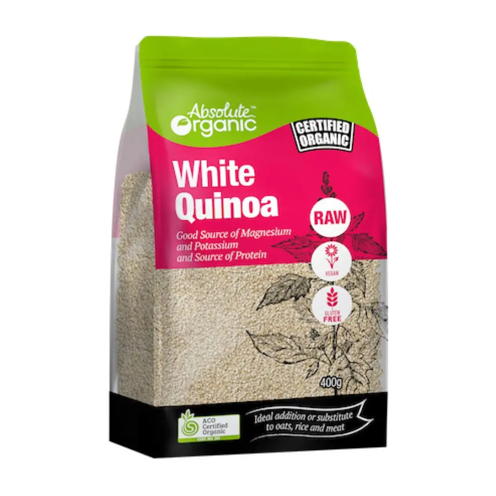 Hạt Diêm Mạch Trắng Hữu Cơ, Organic Raw White Quinoa (400g) - ABSOLUTE ORGANIC