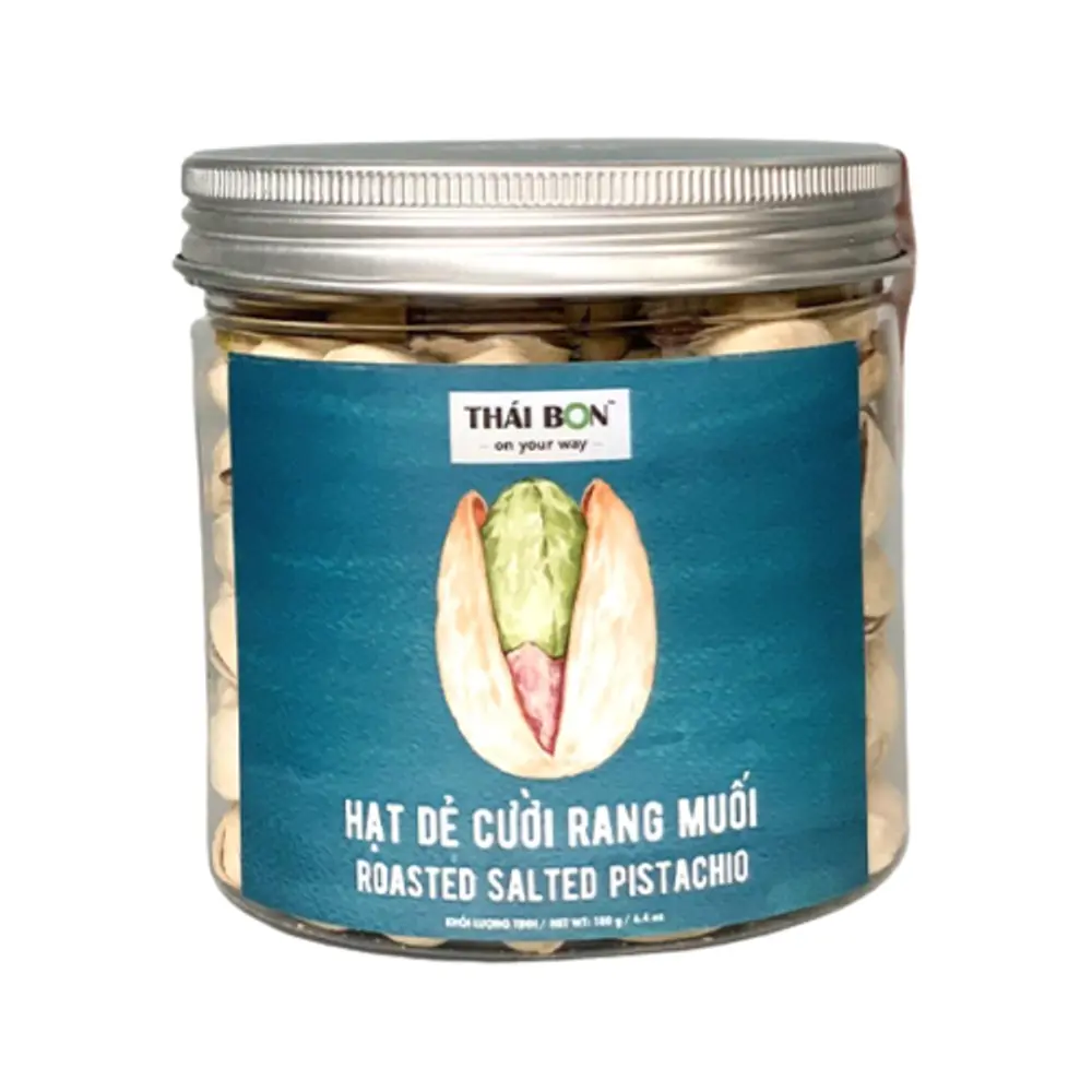 Hạt Dẻ Cười Rang Muối, Roasted Salted Pistachio, 6.4 oz (180g) - THAI BON