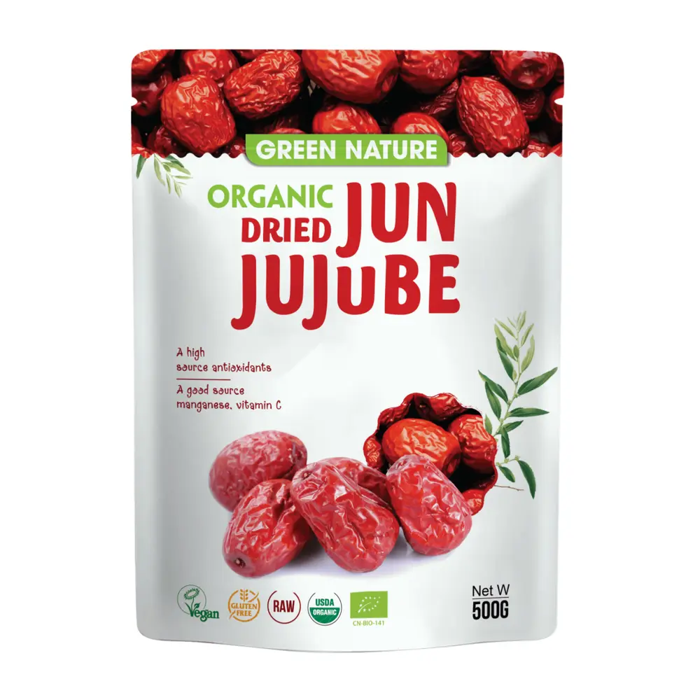 Táo Đỏ Jun Hữu Cơ, Organic Dried Jujube (500g) - GREEN NATURE